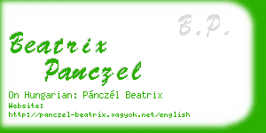 beatrix panczel business card